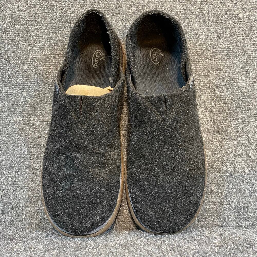 Chaco Revel Men 10 Black Felted Comfort Shoes Slippers Slip On or Drop Heel Mule